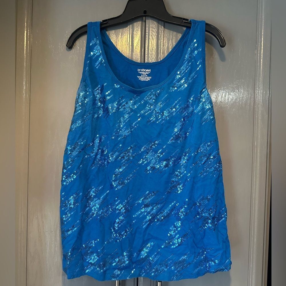 Lane Bryant Vibrant Blue Sequin Blouse